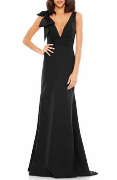 Mac Duggal Sequin Cutout Gown | Nordstrom Deep V Neck Dress, Elegant Prom Dresses, Prom Dresses Sleeveless, Perfect Prom Dress, Long Black Dress, A Line Gown