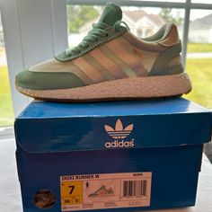 Shoes Have Barely Been Worn, But Will Be Clean Before Sent Out. Shoe Is Like A Light Teal And Cream Color And Super Light Weight. Will Add More Pictures If Needed. Shoes Were Bought From Adidas Site For $180. Women’s Size 7. Adidas Iniki Runner, Adidas Iniki, Be Clean, Adidas Shoes Women, Light Teal, Blue Adidas, Blue Cream, Adidas Shoes, Adidas Women