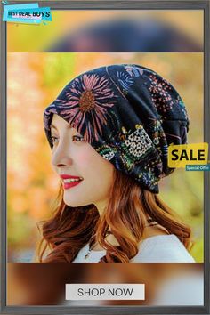 Vintage Multicolor Geometric Floral Printed Casual Knitted Hat Trendy Spring Beanie, Trendy Spring Beanie One Size, Black Bohemian Knitted Hat, Trendy Beanie For Spring, Casual One Size Beanie For Spring, Casual One-size Beanie For Spring, Trendy Fall Bonnet, One Size Fits Most, Trendy Multicolor One Size Beanie, Multicolor Casual Bonnet One Size