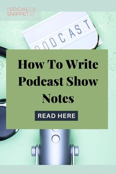 Get ready to uncover valuable tips and tricks for creating podcast show notes that work wonders. Elevate your podcast recording process and see tangible results in your SEO strategy for podcasts. Dive deep into the world of crafting show notes that leave a lasting impression. Learn how to structure your notes effectively, optimize them for search engines, and engage your audience. These tips and tricks can elevate your podcast resources, making your podcast setup a true success. Podcast Recording, Podcast Setup, Notes Tips, Film Camera Photography, Podcast Tips, Podcast Topics, Effective Marketing Strategies, Social Media Planning, Starting A Podcast