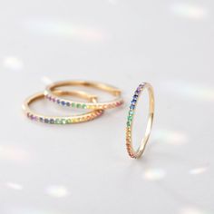 "🌈Natural Sapphire Jewelry Set 3pcs Rainbow Ring Rainbow Sapphire Earrings Yellow Gold Earrings Women Hoop Earrings Sets Antique Jewelry Gift Check the rainbow ring only: https://www.etsy.com/listing/1319096232 Check the rainbow earrings only: Outer stones: https://www.etsy.com/listing/1306554161 Outer + inner stones: https://www.etsy.com/listing/1286631570  🌙 Details: Rainbow Ring: -Stone: Natural Amethyst, Yellow Sapphire, Sapphire, Emerald, Ruby. -Weight: 0.24CT Total -Ring Band: 1.7mm -Met Sapphire Jewelry Set, Rainbow Ring, Sapphire Wedding Band, Stackable Wedding Bands, Earrings Sets, Rainbow Sapphires, Sterling Silver Wedding Band, Rainbow Rings, Rainbow Jewelry