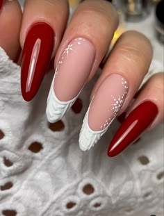 Nail Noel, Christmas Gel, Cute Christmas Nails, Nails Easy