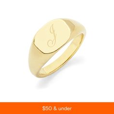 in stock Rings Jewelry Fashion, Gold Plated Rings, Signet Ring, Fashion Watches, Gold Rings, Jewelry Watches, Initials, Jewelry Rings, Pick Up