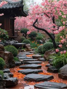 47 Modern Japanese Backyard Gardens Design Ideas to Inspire Chinese Backyard, Asian Garden Backyard, Japanese Garden Design Backyards, Gardens Design Ideas, Rustic Fencing, Japanese Backyard, Japanese Park