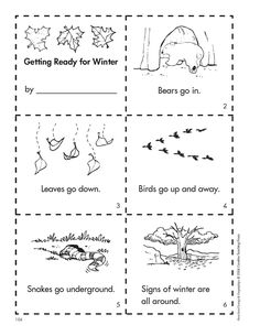 worksheet for beginning and ending the winter months