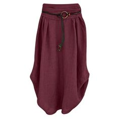 Pntutb Womens Skirt Clearance,Summer Women's Fashion Casual Solid Loose Sashes Mid-Calf Cotton Linen Skirt PRODUCT FEATURES: Skin Friendly Fabric: Made of cotton fabric combine with Polyester, very soft, smooth, low-friction performance, elastic, sweat-absorbent, breathable and comfortable, provides maximum comfort and protection during every pose and movement. Versatile Shorts: The athletic shorts/Pants can pair with casual wear, sportswear, vests, T-shirts and shirts; Perfect for running, yoga Baggy Knee-length Summer Skirt, Casual Solid Color Belted Skirt, Casual Belted Skirt Bottoms, Baggy Maxi Skirt For Summer, Casual Belted Knee-length Bottoms, Casual Knee-length Belted Bottoms, Belted Summer Skirt, High Waist Solid Color Beach Skirt, Summer Waist-length Skirt With Pockets