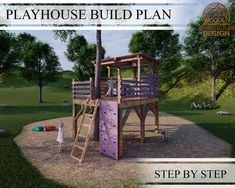 a play house build plan for a children's playground