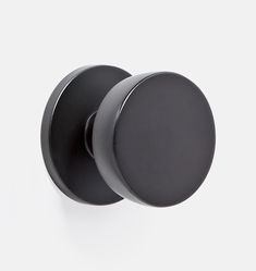 an image of two black knobs on a white wall