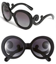 Prada Baroque Sunglasses Prada Baroque Sunglasses, Statement Sunglasses, Prada Glasses, Black Round Sunglasses, The Bling Ring, Ray Ban Wayfarer, Cheap Ray Bans, Shoe Gallery, Wholesale Sunglasses