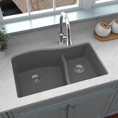 an image of a double sink in the kitchen