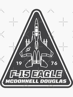 a black and white image of a fighter jet with the words f - 15 eagle on it