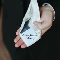 "Hand embroidered tie patches are the perfect way for your groom, father or loved one to carry something special down the aisle. PROCESS ▴ ▴ ▴ ▴ ▴ ▴ ▴  ⇴ Your text is hand embroidered on white cotton fabric, and measure 2.5\"x2.5\" ⇴ Patches come with a peel away sticky backing so when you receive your patch, simply peel off backer and press onto the tie. ⇴ Send a clear picture or file of handwriting desired via message here: https://www.etsy.com/conversations/new?with_id=59422260&ref=owner_cont Embroidered Tie Wedding, Embroidered Tie, Mens Wedding Ties, Wedding Embroidery, Groom Ties, Embroidered Wedding, Personalized Embroidery