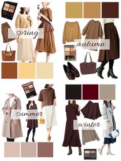 Soft Autumn Outfits Plus Size, Spring Light Warm Outfit, Deep Spring Color Palette, Warm Color Palette Clothes, Autumn Color Palette Outfits, Soft Autumn Outfits, Color Analysis Summer, Autumn Color Palette Fashion, Soft Autumn Palette