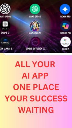 an advertisement with the text all your aipp one place your success waiting