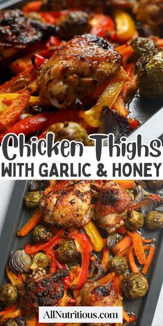 grilled chicken thighs with garlic and honey are the perfect side dish for any meal