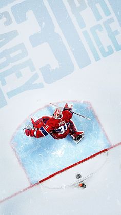 an ice hockey player in the middle of a game