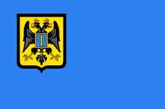 the flag of germany with two black birds on it's crest and an eagle