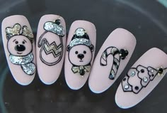 Xmas Nail Designs, Hippie Nails, Punk Nails, Sweater Nails, Matte Nails Design, Christmas Nail Art Designs, Nail Art Designs Videos