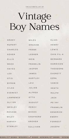 One the hunt for modern baby names? The baby boy name are the most stylish & timeless vintage boy names for 2025 - each one is hand-picked by me - a baby names obsessed boy mom - in hopes that you'll find the perfect match for your little one! This baby names list includes both the baby names and meanings - SAVE this list to your boy name ideas board to come back to / share with your hubby later!