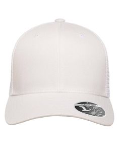 Adult 110® Mesh Cap - WHITE - OS | Flexfit Adult 110 Mesh Cap in White | Cotton/Polyester Blend Cap White, Mesh Cap, Tag Sale, White Cotton, Baseball Cap, Trucker Hat, Baseball Hats, Mesh, Baseball