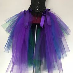 Beautiful Skirt For Special Occasions Like Party, Halloween, Mardi Gras, Carnival. In Perfect Condition. Was Worn Only Once For A Photoshoot. Purple Skirt For Halloween Costume Party, Fitted Purple Skirt For Costume, Purple Tulle Party Skirt, Fitted Lavender Skirt For Party, Multicolor Skirt For Costume Party, Fitted Multicolor Skirt With Attached Cancan, Fitted Purple Tulle Skirt, Peacock Skirt, Mardi Gras Carnival