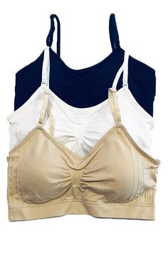 Soft, stretchy and very comfortable one size seamless top. Adjustable straps and removable padding for a smooth fit. Fits 32B-32C-34A-34B-34C-36A-36B-36C-38B 88% Nylon, 12% Spandex Clear straps included Tank Top Bodysuit, Seamless Top, Shoes For Leggings, Jumpsuit Jacket, Lavender Blue, Black Bralette, Seamless Bra, Jumpsuit Shorts Rompers, Short Leggings