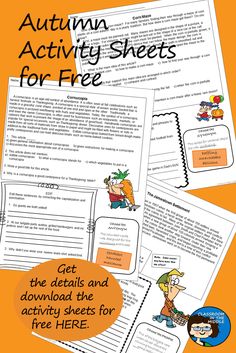 the autumn activity sheets for free