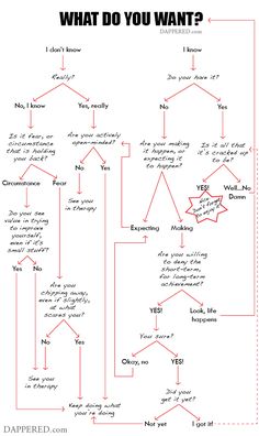 the flow diagram for what do you want?