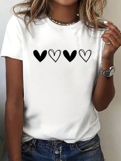 Camiseta casual de talla grande para mujer con arte de goteo de afroreina negra Blanco Casual  manga corta Tela Geométrico,Corazón  Estiramiento medio  Women Clothing, size features are:Bust: ,Length: ,Sleeve Length: Breast Tape Lift, Lingerie Accessories, Casual Tank Tops, Casual Tee, Kids Beachwear, Sports Equipment, Maternity Bag, Women Lingerie