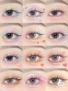 Cute Makeup Looks Kawaii, Eye Makeup Chinese, Korean Eye Makeup Look, Chinese Eye Makeup, Soft Pastel Makeup, Chinese Makeup Look, Doll Eyes Makeup