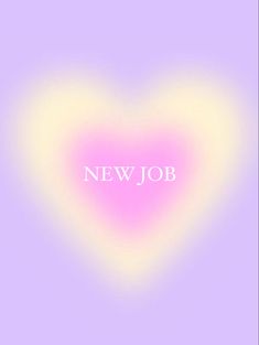 Manifesting heart in purple and yellow with new job printed in the middle Diy Vision Board, Vision Board Diy, Vision Board Pics, Board Party, Vision Board Party, Career Vision Board