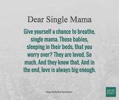 a poem written in green and white with the words dear single mama