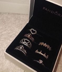 Pandora Bracelet Charms Ideas, Pinterest Jewelry, Pandora Rings, Pandora Bracelet Charms, Girly Accessories, Jewelry Lookbook, Cute Rings