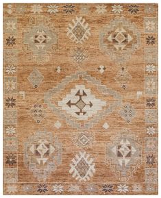 Kars Handwoven Transitional Rug Transitional Rug, Transitional Rugs, Brown Rug, Vintage Italian, Traditional Rugs, Blue Rug, Accent Colors, Blue Backgrounds, Vintage Decor