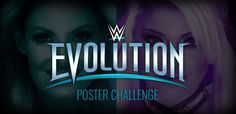 two women with the words evolution poster challenge on their face and in front of them