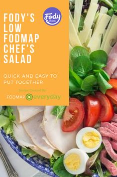 Low Fodmap Chicken Recipes, Thousand Island Salad, French Salad Dressing, Chef's Salad, Fodmap Chicken Recipes, Island Salad, Low Fodmap Lunch, Ham Roast, French Salad