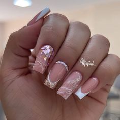 Cute Girly Nails, Summer Nails Short, Short Nail Ideas, Trendy Summer Nails, Acrylic Nail Designs Coffin, Girly Nails, Nail Tip Designs, Fashion Makeover, Gel Toe Nails