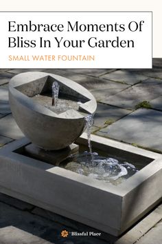 an outdoor fountain with water coming out of it