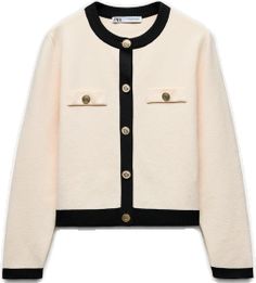 Classic Long Sleeve Cardigan With Pockets, Chic Button-up Winter Cardigan, Elegant Long Sleeve Sweater With Buttons, Chic Button-up Cardigan With Pockets, Chic Winter Sweater With Button-up, Classic Zara Long Sleeve Sweater, Chic Button-up Sweater For Winter, Zara Classic Long Sleeve Sweater, Chic Long Sleeve Sweater With Buttons