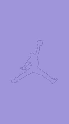 the air jordan logo on a purple background