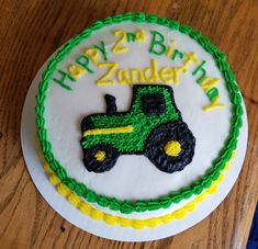 Tractor Birthday Cakes, John Deere Cake, John Deere Birthday Party, Hunting Birthday Party, Second Birthday Cakes, John Deere Birthday, 1st Bday Cake, Deer Cakes, Tractor Cake