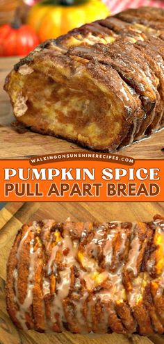 This Pumpkin Spice Pull Apart Bread is an easy pumpkin dessert made with canned pumpkin puree and refrigerator biscuits. This homemade bread makes a great Fall dessert recipe! Pumpkin Spice Pull Apart Bread, Bread Pull Apart Recipes, Baked Breads, Recipes Pumpkin, Walking On Sunshine, Pull Apart Bread, Fall Dessert Recipes, Bread Recipes Sweet