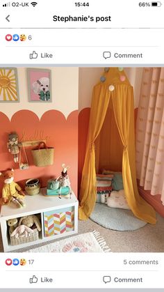 an image of a child's room on instagram