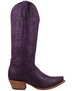 Leather upper. Snip toe. Pull-on style with pull tabs. Leather outsole with rubber heel cap. CellSole comfort technology integrated into the footbed for Luxury Round Toe Cowboy Boots With Heel Pull Tab, Women's Cowboy Boots Cavender's, Womens Cowboy Boots Cavender's, Womens Purple Cowboy Boots, Cowboy Boots Cavender's, Purple Cowboy Boots, Rodeo Boots, Womens Cowgirl Boots, Purple Boots