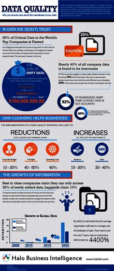 an info poster with the words data quality on it