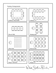 the worksheet for seating arrangements with numbers and symbols on it, including four different sections