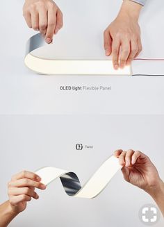 two images showing how to use the light strip