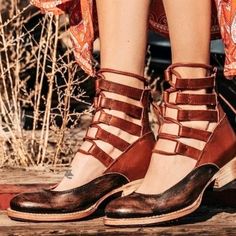 Reposhing This Item I Purchased From @Leatherandpine. Loved It, But Ready To Rotate For Something New. Questions? Leave A Comment Below! Boho Boots, Freebird By Steven, Reddish Brown, Black Excellence, Shoes Booties, Stacked Heel, Wedge Heels, Cognac, Mary Janes