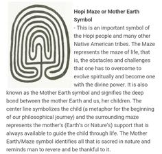 an image of a fingerprint with the words, hoi maze or mother earth symbol