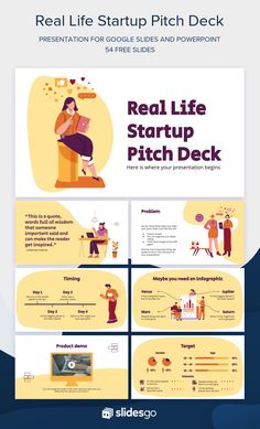 the real life pitch deck is displayed in this image